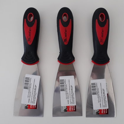 ESPATULA AÇO INOX LISA CABO PVC -60mm - 2 1/4 Pol  Pol