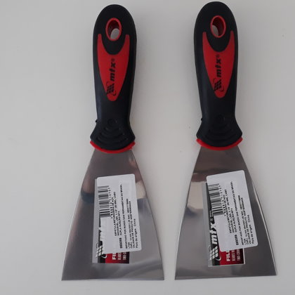 ESPATULA AÇO INOX LISA CABO PVC-80mm - 3 1/8 Pol  Pol