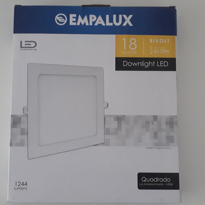 PAINEL DOWN LIGHT QDO EMB 22CM 18W 3000K EMPALUX