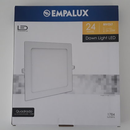 PAINEL DOWN LIGHT QDO EMB 30CM 24W 3000K EMPALUX
