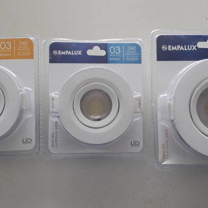 SPOT LED REDONDO 3 e 6W BIVOLT EMPALUX