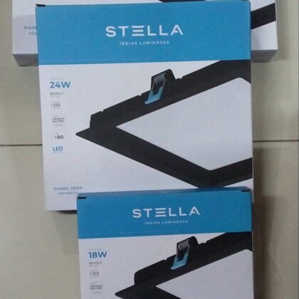 Painéis deep ( luz recuada ) Carcaça preta