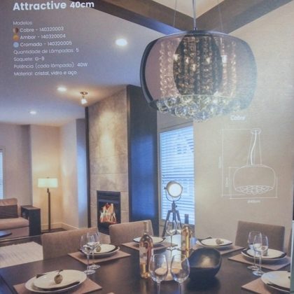 Pendente de mesa Atracttive cobre Startec