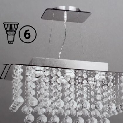 Lustre cascata para mesa de jantar