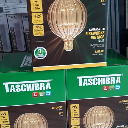 LAMP LED FIREWORKS VINTAGE G125 AMBAR TASCHIBRA 11080414