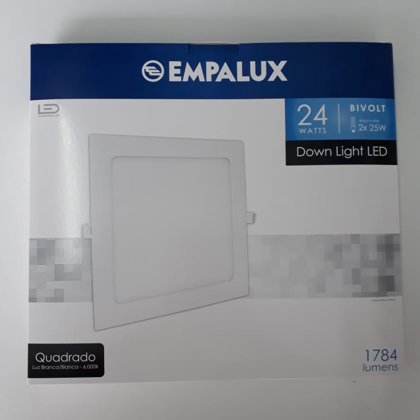 PAINEL DOWN LIGHT QDO EMB 30CM 24W 6000K EMPALUX