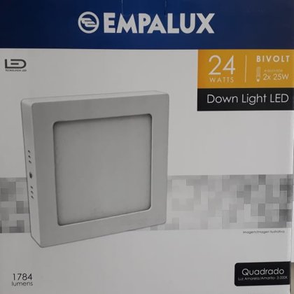 PAINEL DOWN LIGHT QDO SOB 30CM 24W 3000K EMPALUX