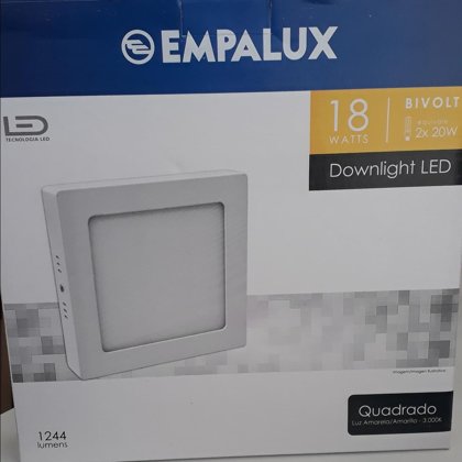 P A I N E L D OWN LIGHT QDO SOB 22CM 18W 3000K EMPALUX