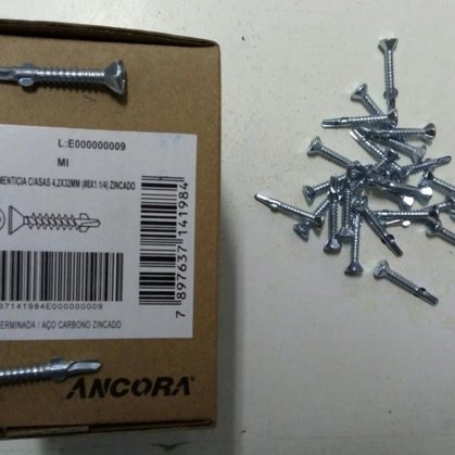 PARAFUSO PARA PLACA CIMENTÍCIA COM ASAS 4,2 X 32 MM ZINCADO ÂNCORA